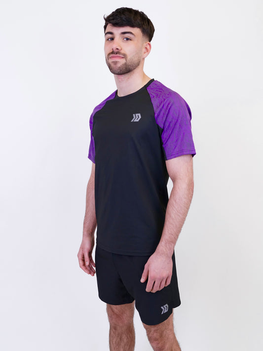 Aura T-shirt - Black / Purple