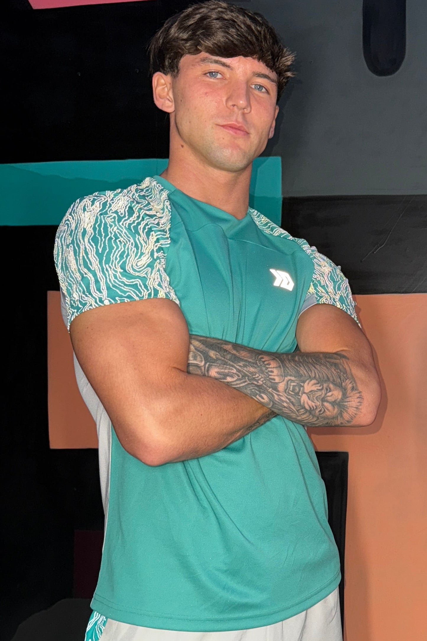 Vorley T-shirt - Grey/Mint