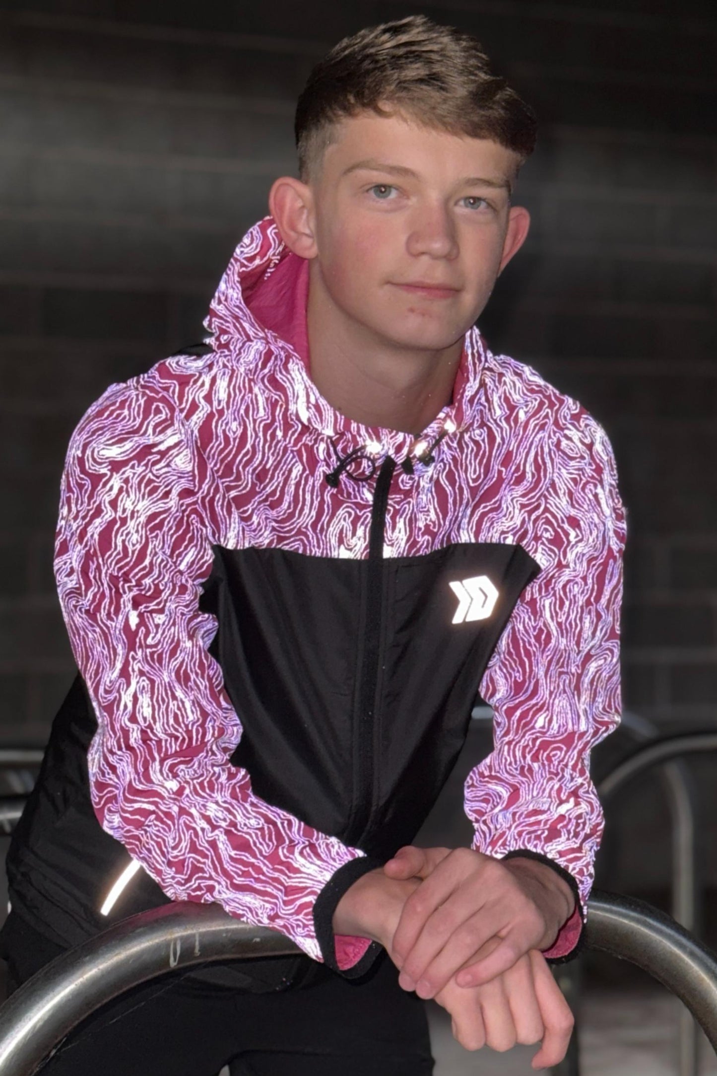 Juniors Vorley Jacket - Black/Pink