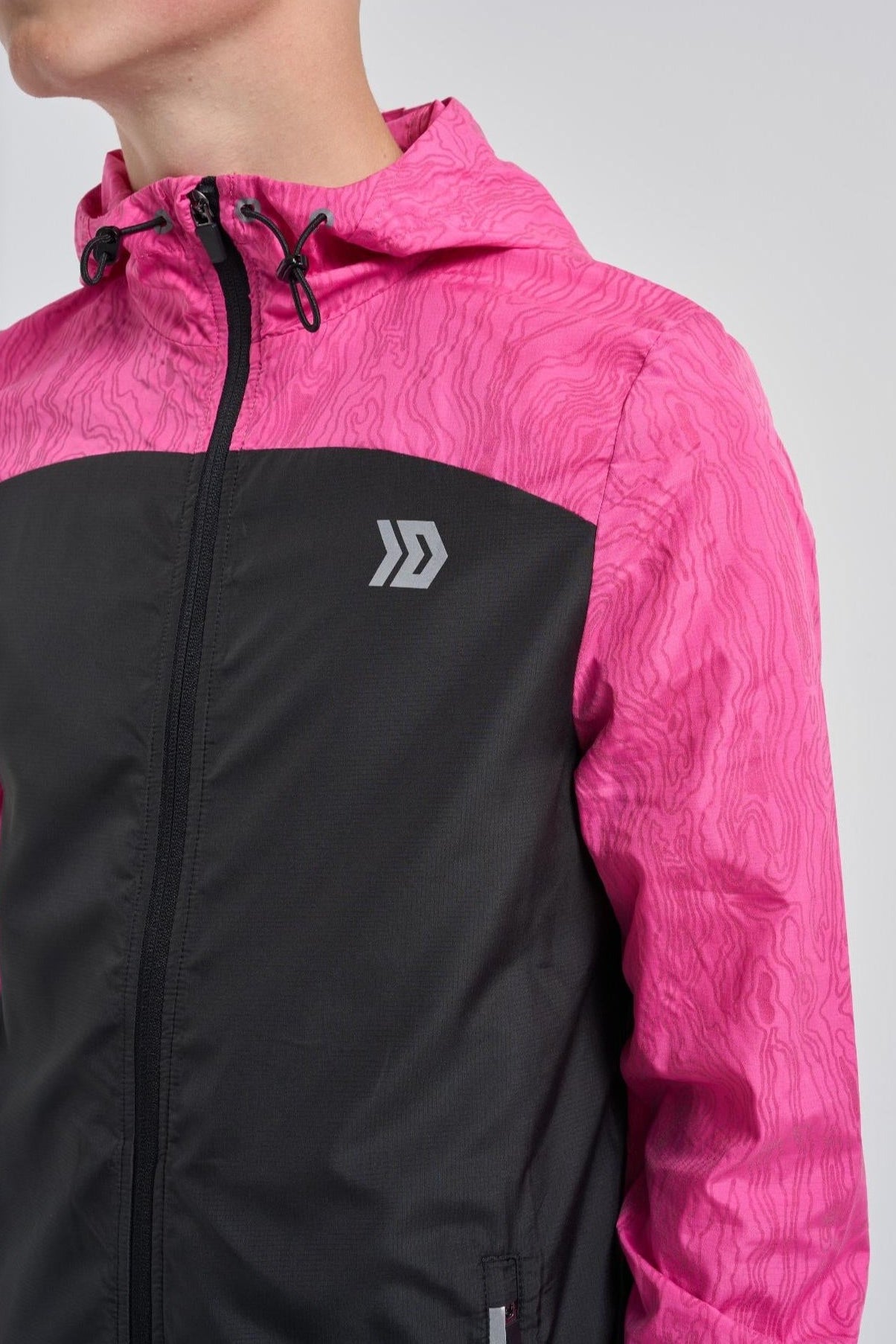 Juniors Vorley Jacket - Black/Pink