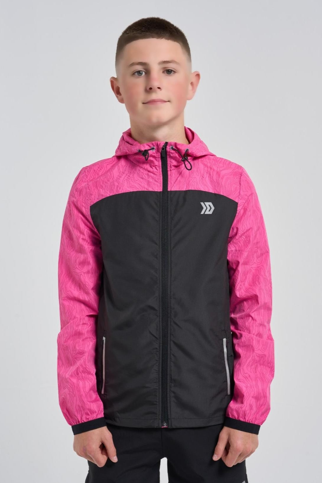 Juniors Vorley Jacket - Black/Pink