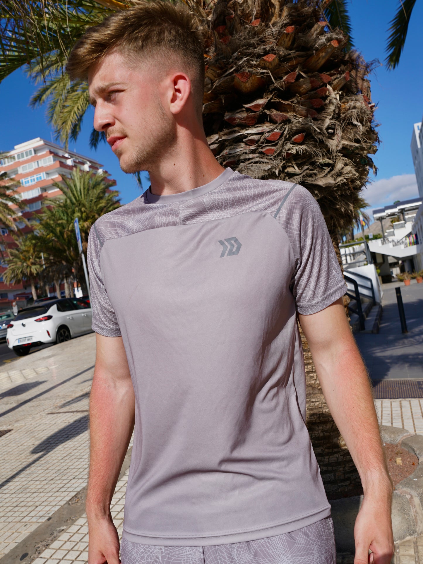 Hyperweb Tee & Shorts Set - Grey