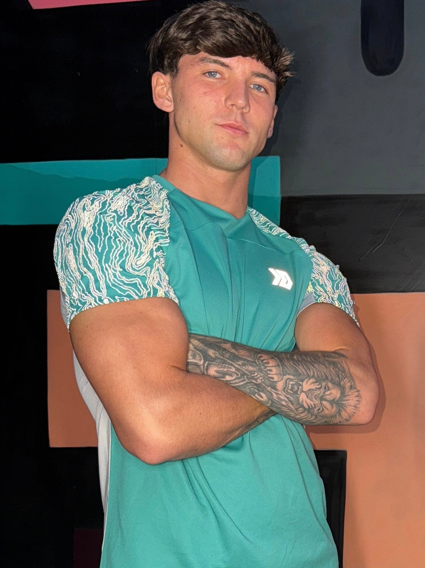 Vorley T-shirt - Grey/Mint