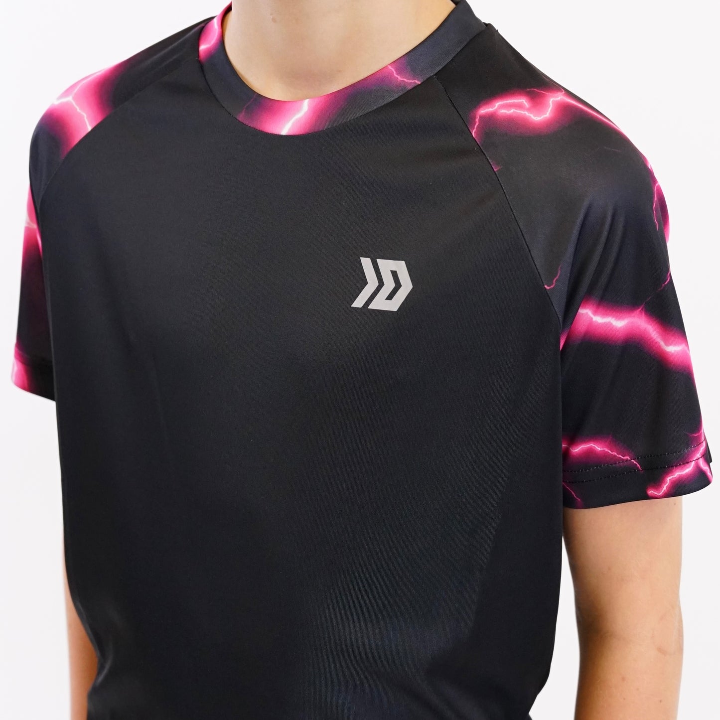 Juniors Lightning T-shirt - Black / Pink