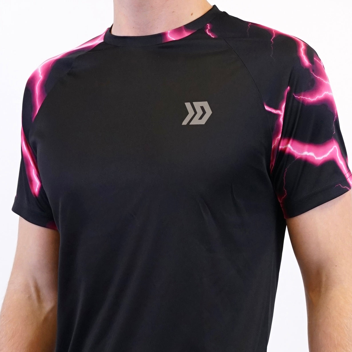 Lightning T-shirt - Black / Pink