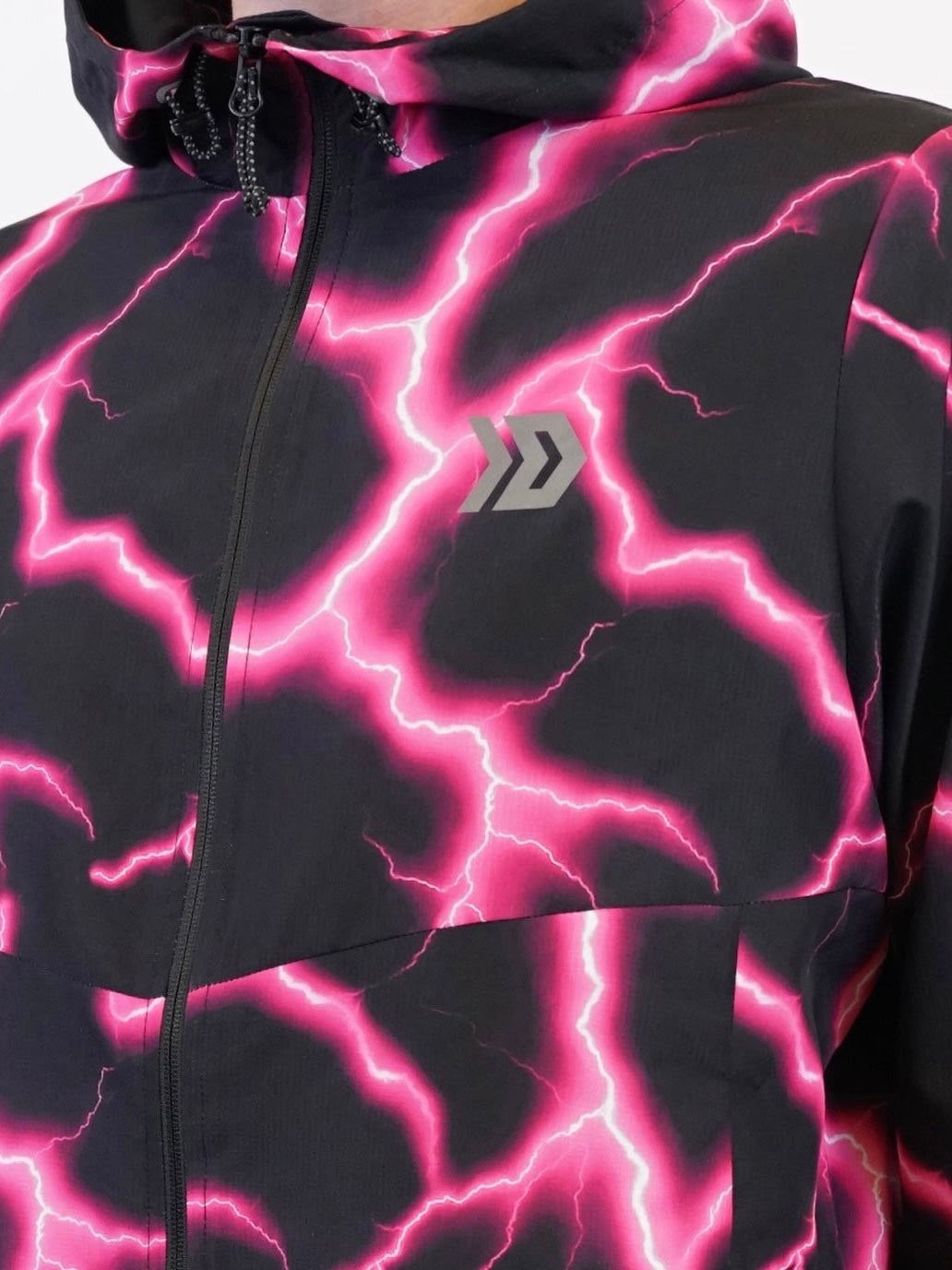Lightning Jacket & Short Set - Black / Pink