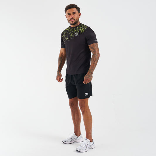Splatter T-shirt - Black/Neon