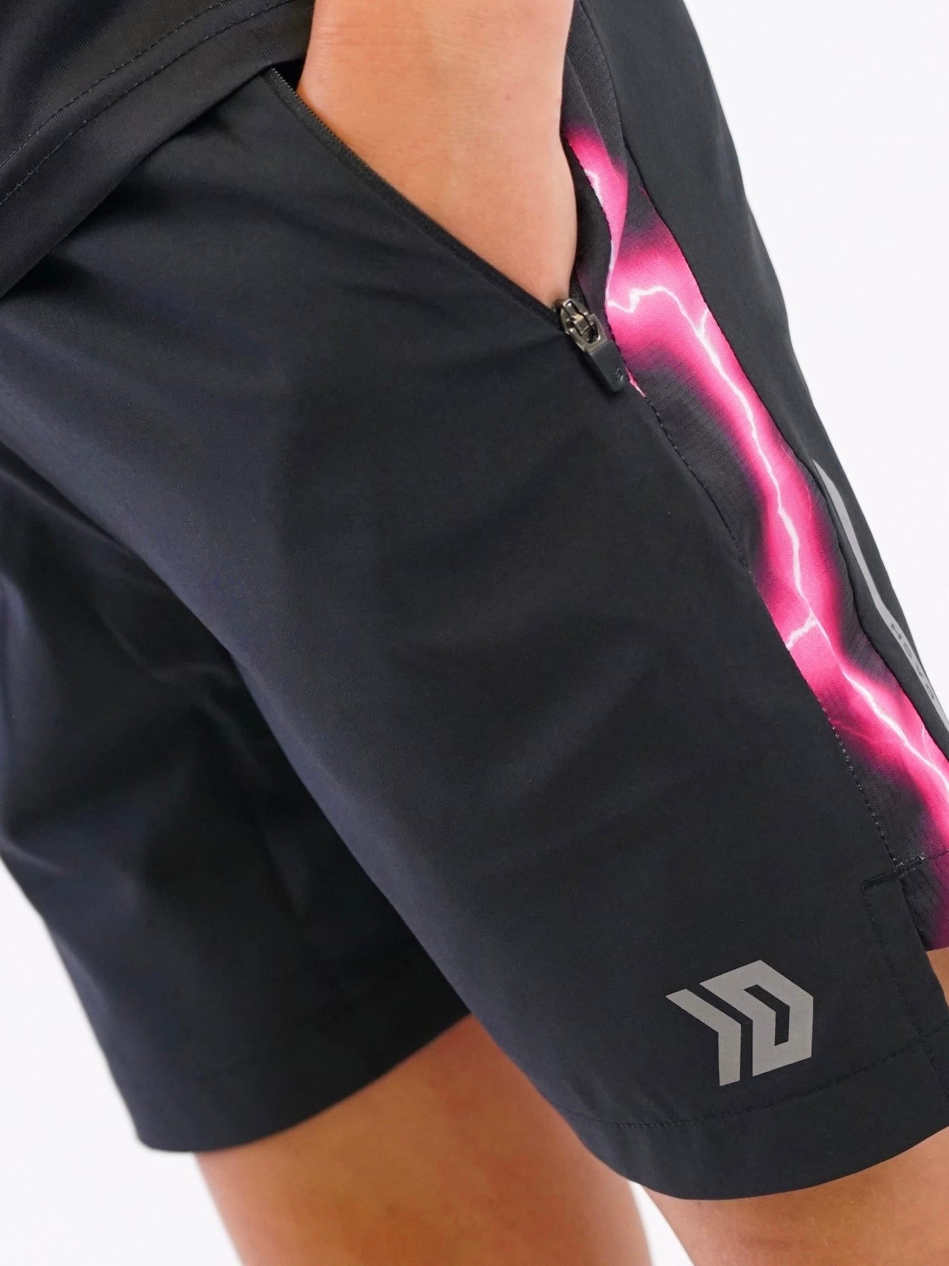 Juniors Lightning Shorts - Black / Pink