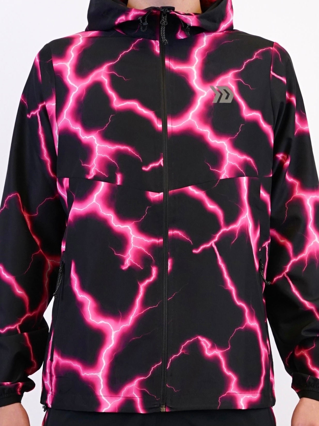 Lightning Jacket & Short Set - Black / Pink
