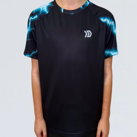 Juniors Lightning T-shirt - Black / Blue