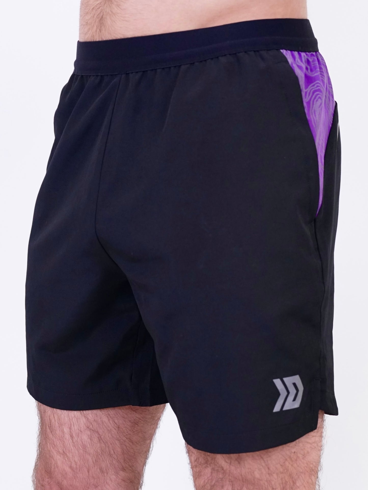 Aura Shorts - Black / Purple