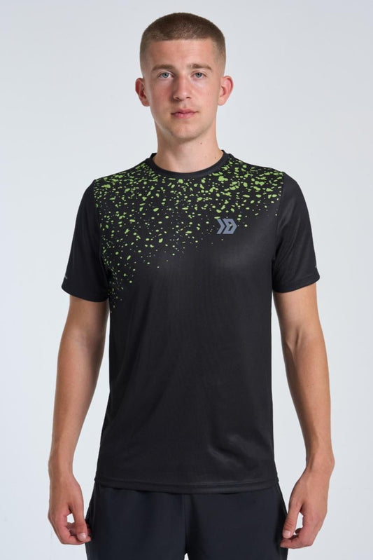 Splatter T-shirt - Black/Neon