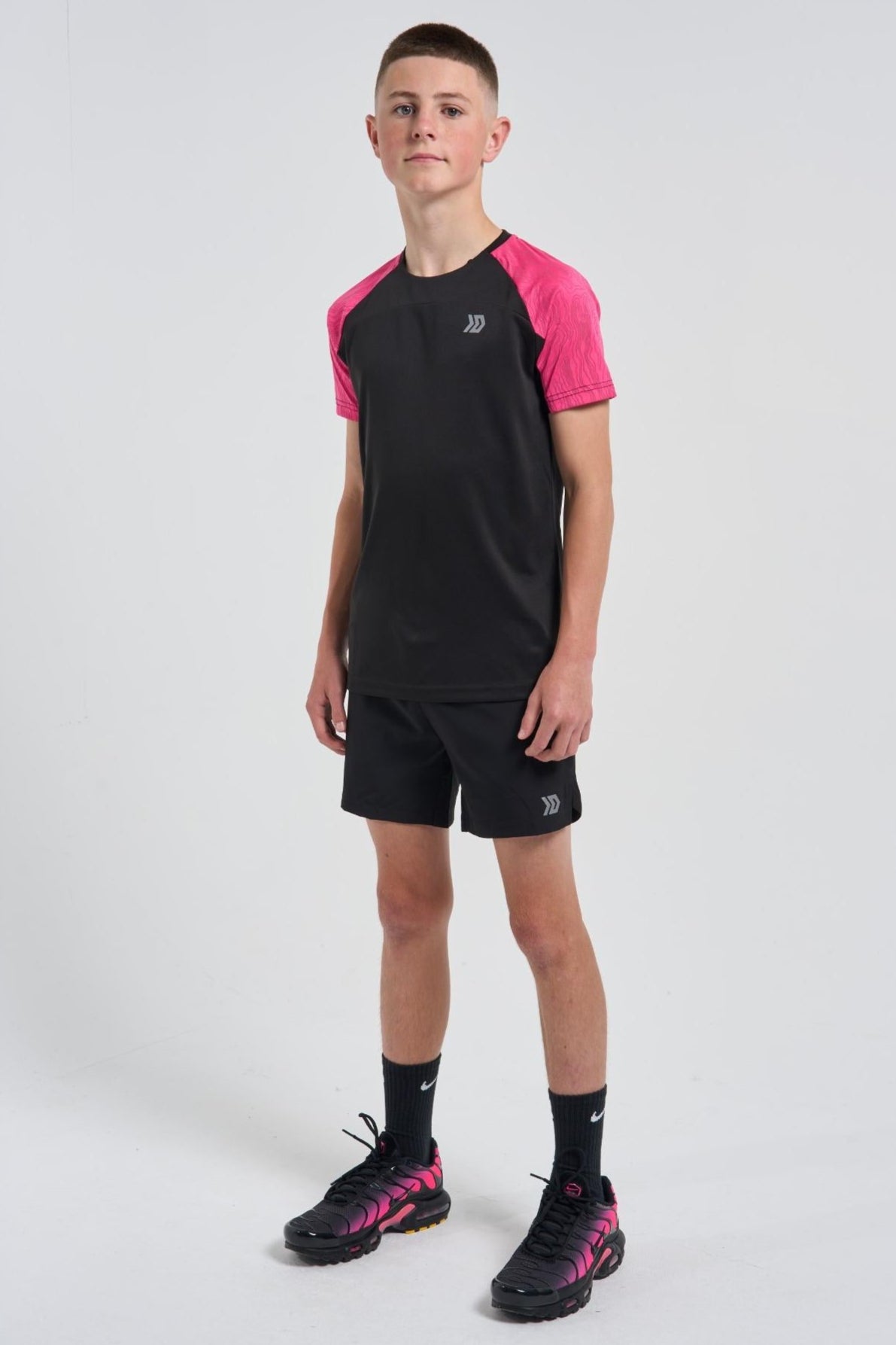 Juniors Vorley T-shirt - Black/Pink