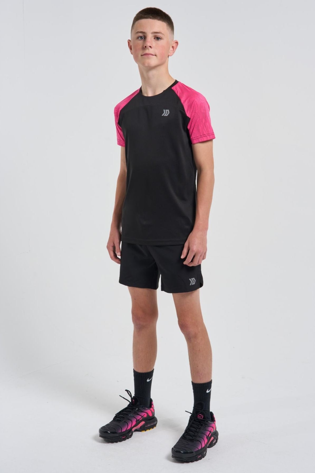 Juniors Vorley Shorts - Black/Pink