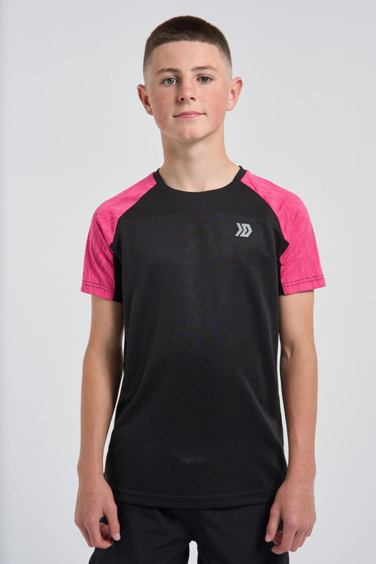 Juniors Vorley T-shirt - Black/Pink