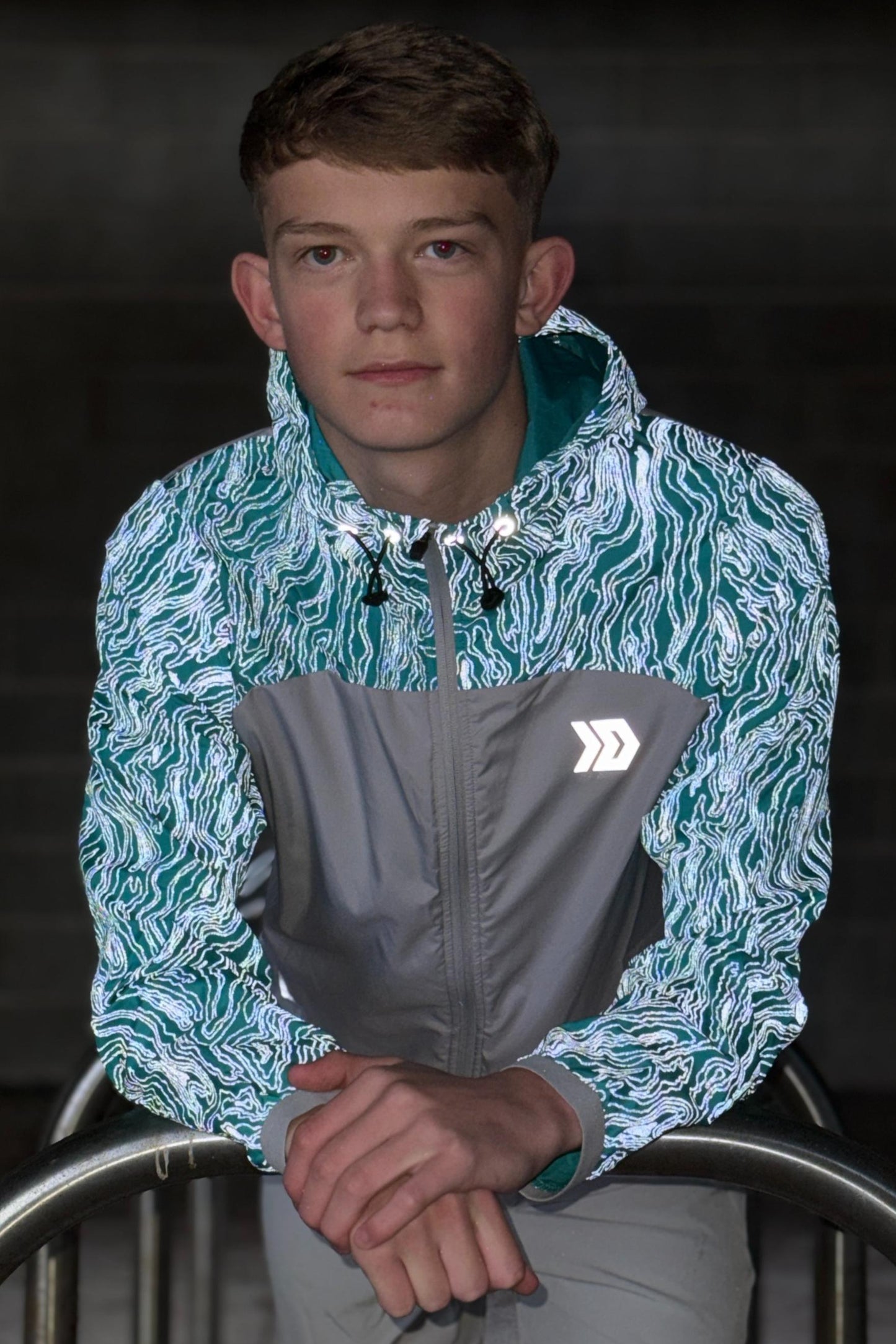 Juniors Vorley Jacket - Grey/Mint