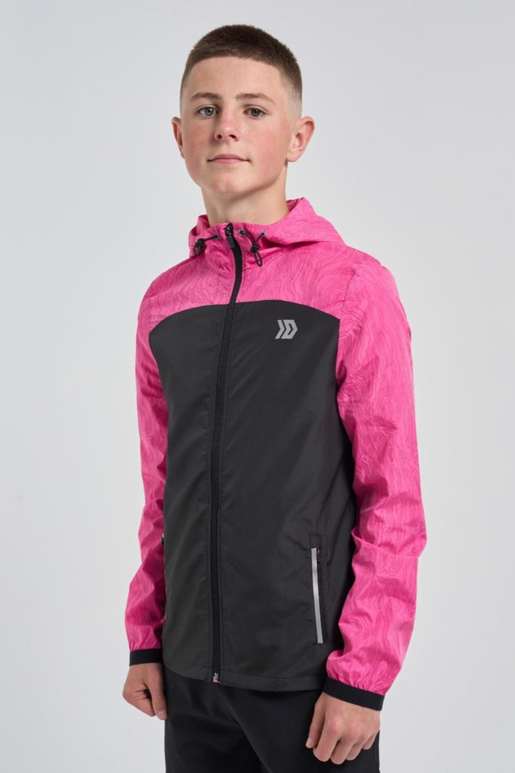 Juniors Vorley Jacket - Black/Pink