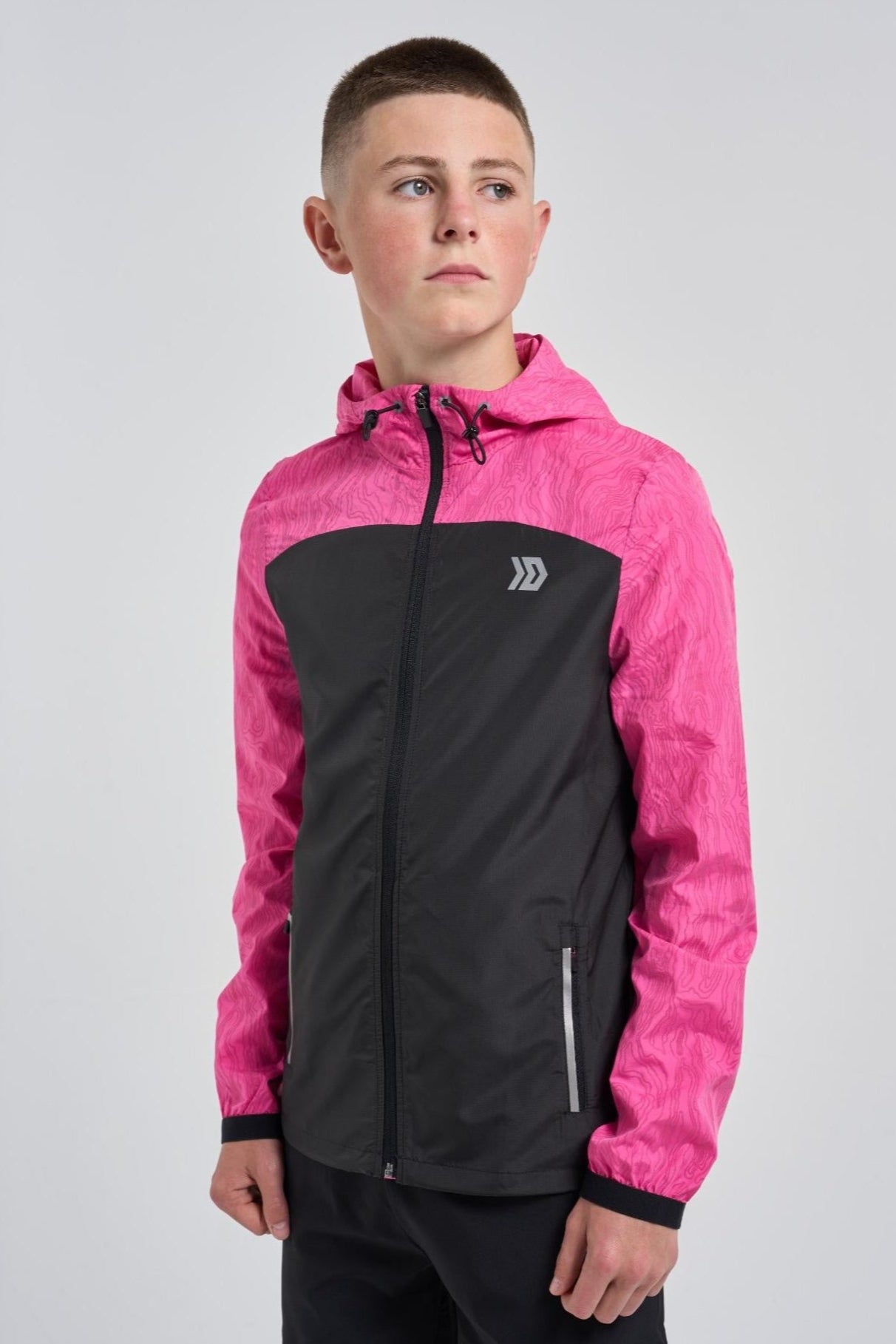 Juniors Vorley Jacket - Black/Pink
