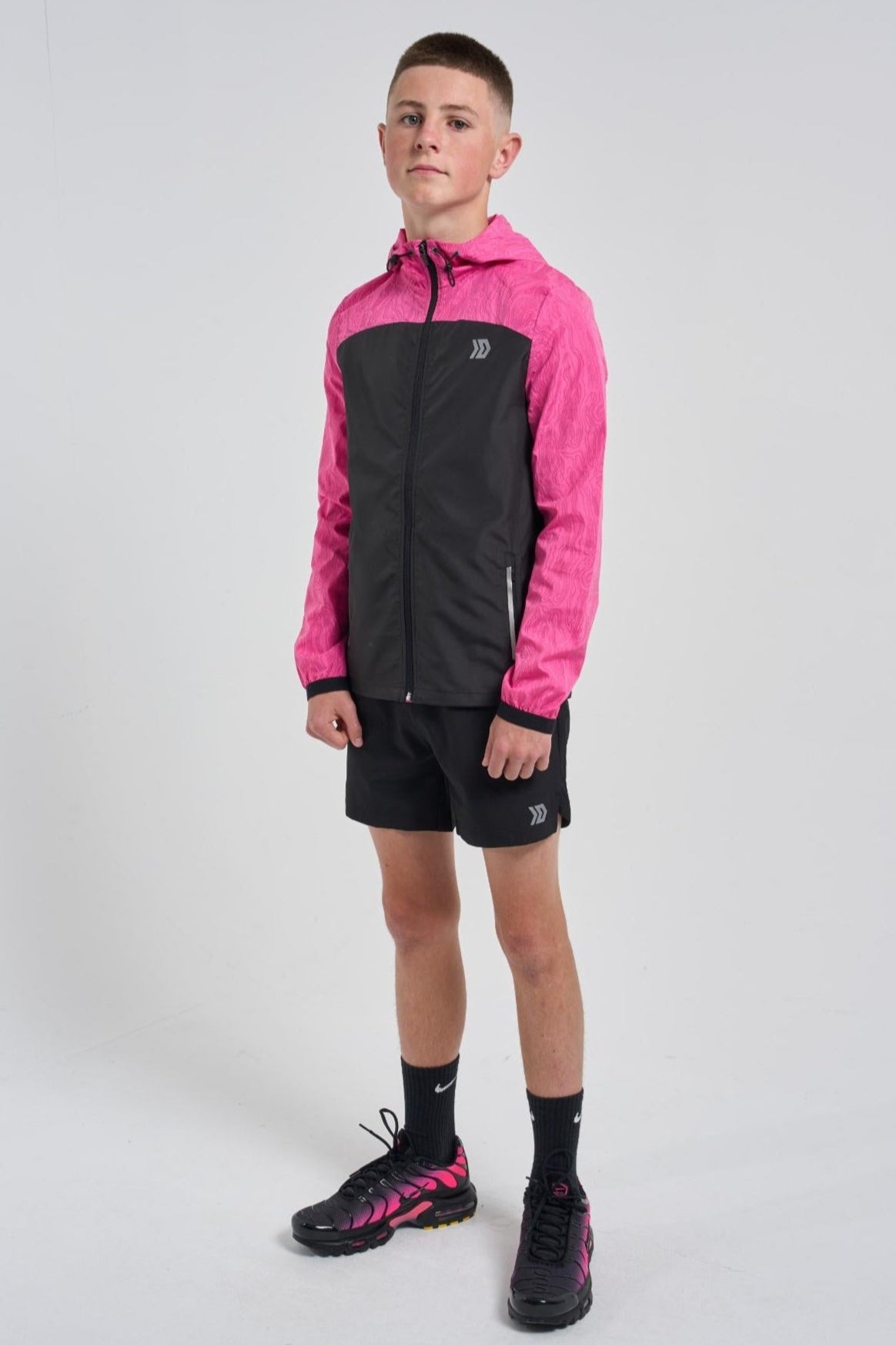 Juniors Vorley Jacket - Black/Pink