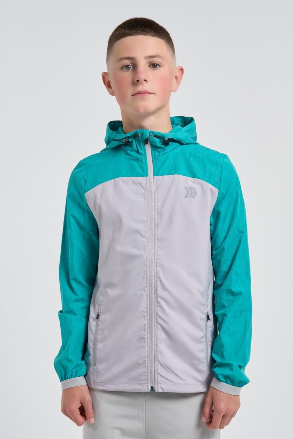 Juniors Vorley Jacket - Grey/Mint