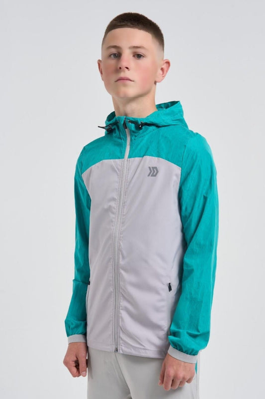 Juniors Vorley Jacket - Grey/Mint