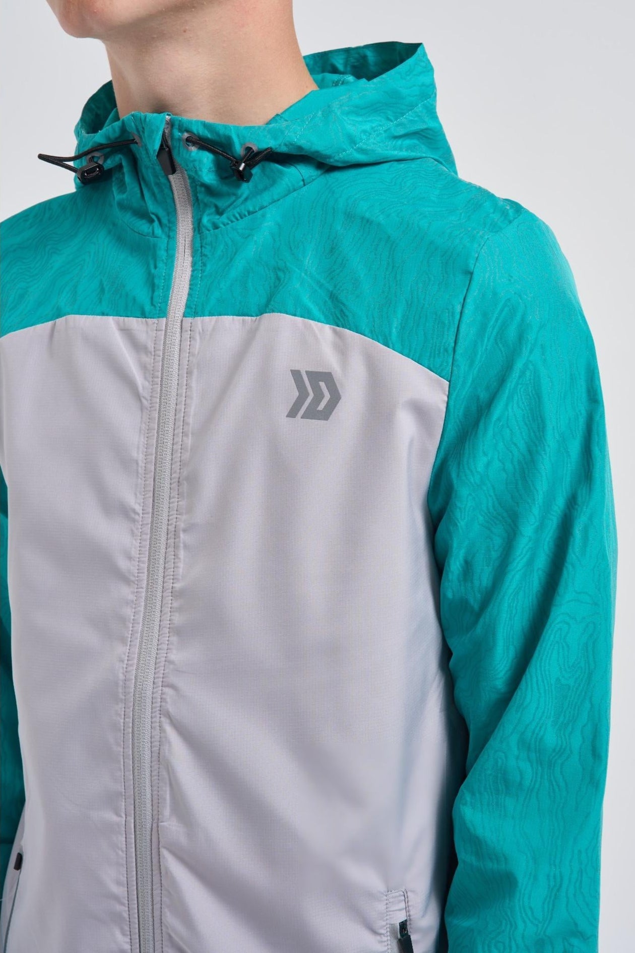 Juniors Vorley Jacket - Grey/Mint