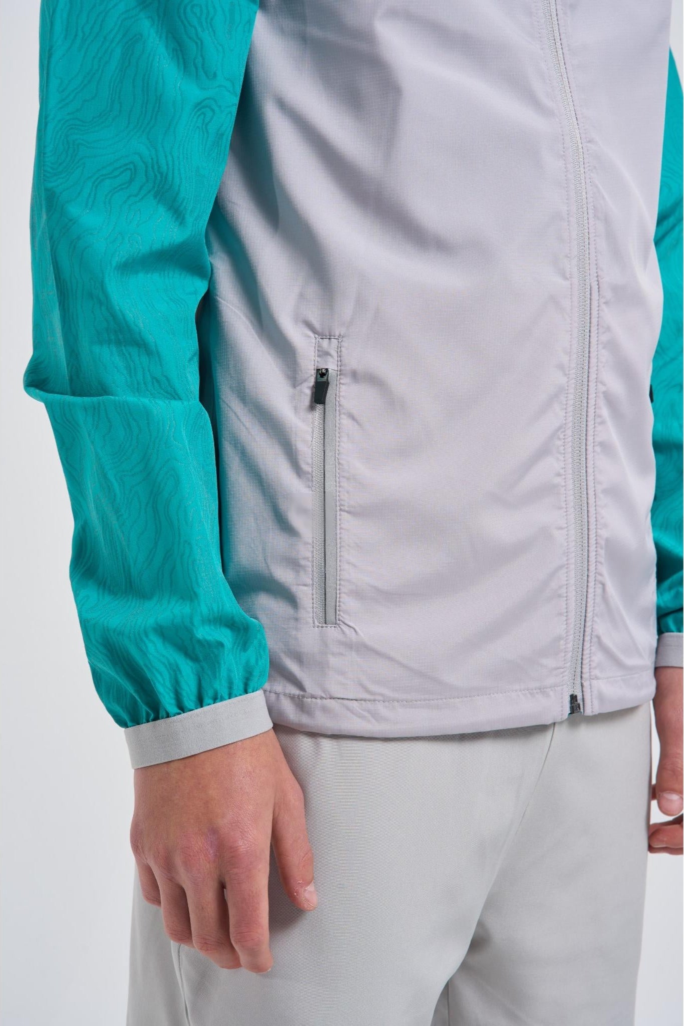 Juniors Vorley Jacket - Grey/Mint