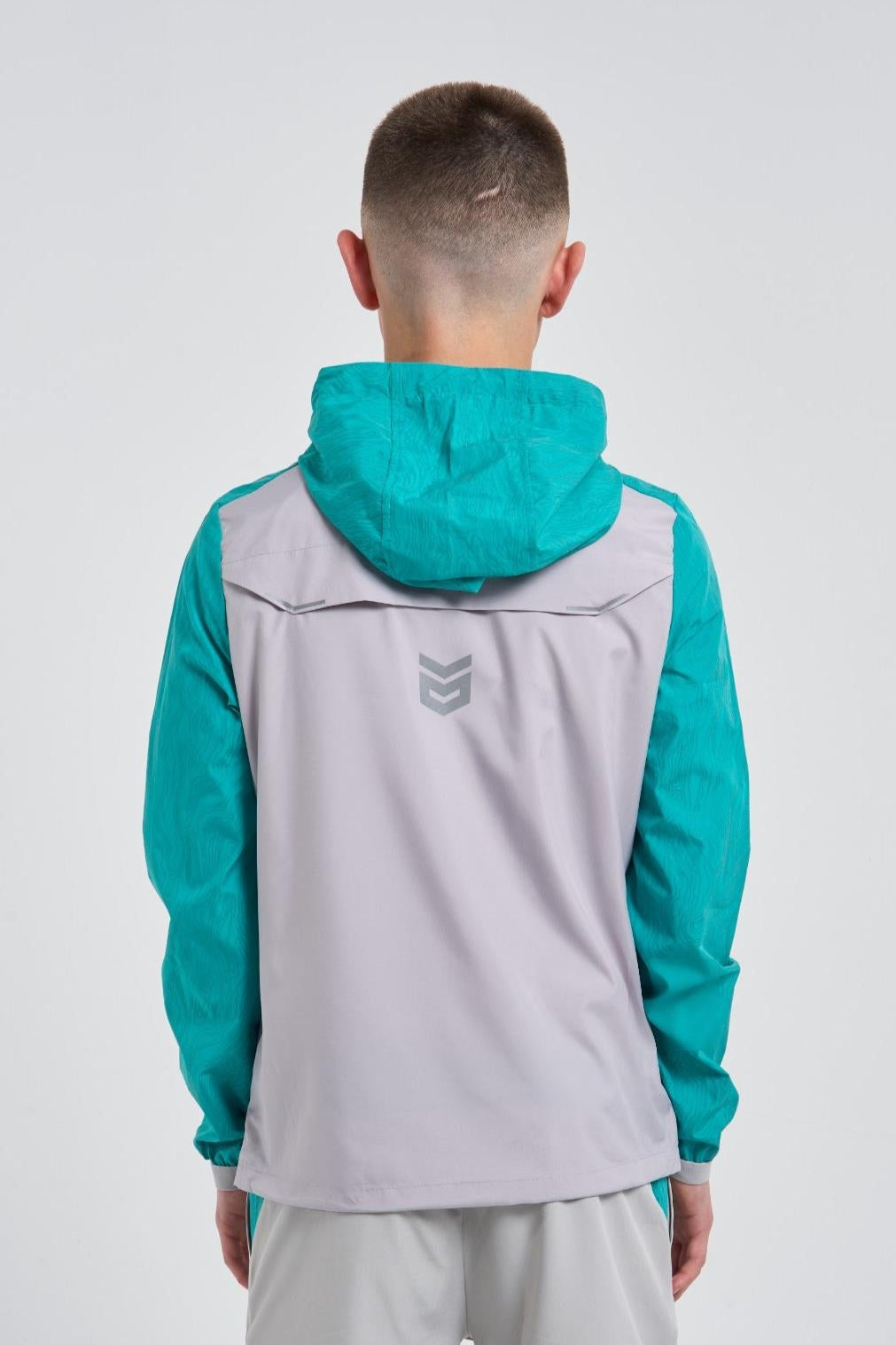 Juniors Vorley Jacket - Grey/Mint