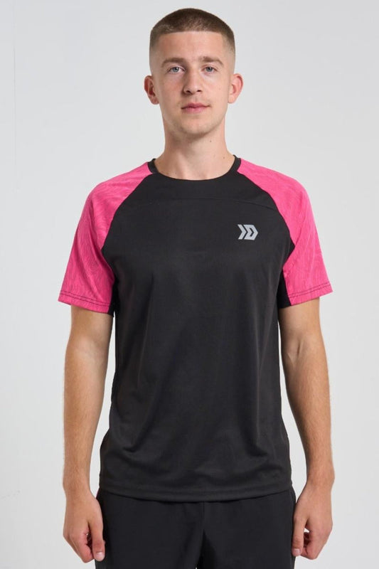 Vorley T-shirt - Black/Pink